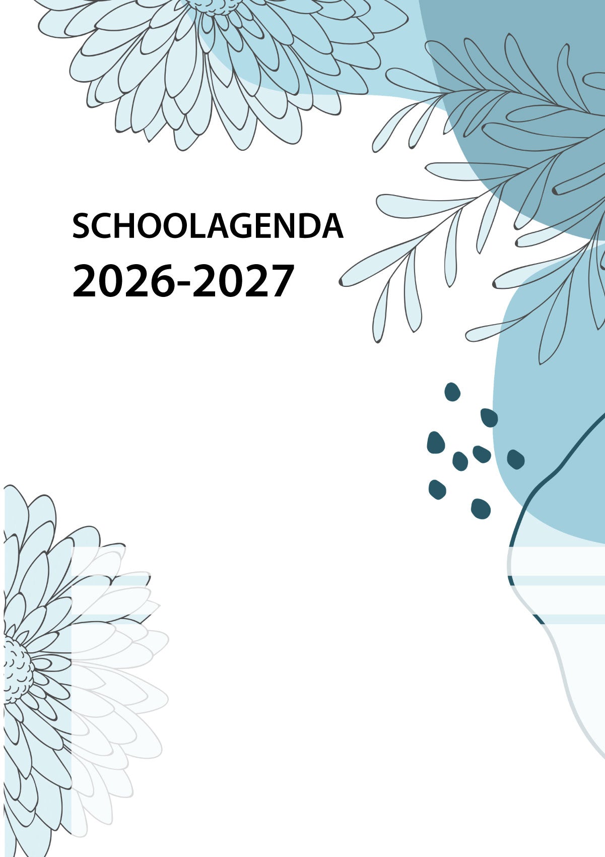 Schoolagenda A4 2026-2027 (per 5 exemplaren)